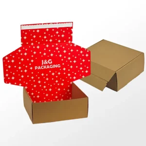 Logo Custom Corrugated Cardboard Paper Folding Mailing Packaging Tear Strip Printed Self Sealing Mailer Shipping Gift Zipper Box