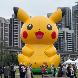 Lovely Pikachu Mascot Custom Inflatable Cartoon Models For Advertising Balloon