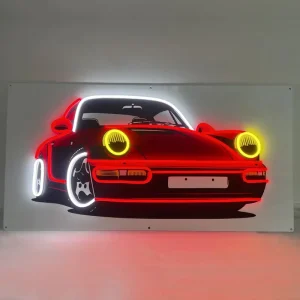 Low MOQ Customizable LED Wall Art Neon-Style Car-Themed Light-Up Decor for Gaming Rooms Wedding Birthday Party