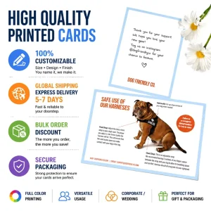 Low MOQ Design Professional Sublimation Logo Print Paper Card 5.4*9cm Custom Business Cards