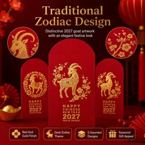 Lunar New Year Red Packet Lucky Money Hongbao Ang Bao Ang Pow Angpao Custom Logo Corporate Gift Envelope