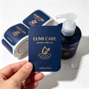 Luxurious Eco Friendly Waterproof PP Self Adhesive UV Resistant Vinyl Strong Sticker Offset Printed Glossy Cold Stamping Label