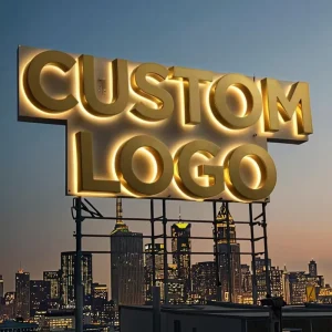 Luxury 3D Logo Outdoor Led Letter Sign Led Backlit Brand Signage Custom Metal Channel Letter for Company Store Decor