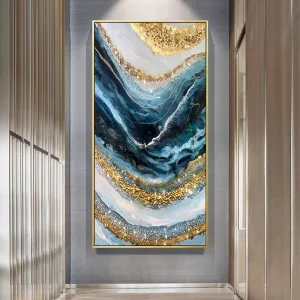 Luxury Abstract Mural Poster Framed Wall Art Living Room Hotel Office Porch Decoration 3D HD Printed Crystal Porcelain Painting
