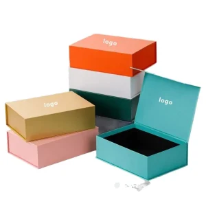 Luxury Book Shaped Magnetic Closure Box Embossing Matt Lamination Custom Rigid Paper Packaging Sponge Lining for Cosmetics