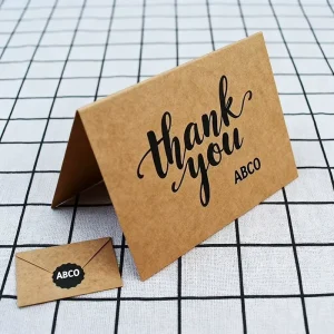 Luxury Business Card Greeting Paper Design Printing Gift Thank you Card Customized According to Your Own logo