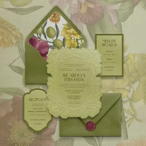 Luxury Color Printing Embossing Wedding Invitation Card Blank Inside Custom Design For Engagement Party Anniversary