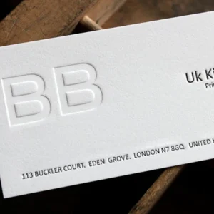 Luxury Custom Design Letterpress Printed Printing Cotton Paper Emboss Business Card