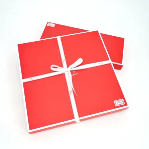 Luxury Custom Design Print Lid & Bottom Cardboard Paper Boxes Present Jewelry Gift Box With Ribbon