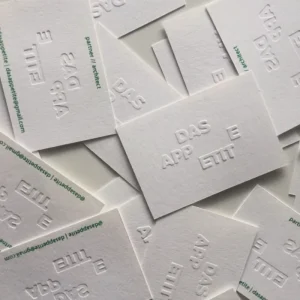 Luxury Custom Embossed Business Cards with Fancy Paper Letterpress Printing for Fast Design Sampling Small Business Negotiations