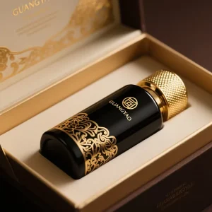 Luxury Custom Empty 30ML Round Perfume Glass Bottle With Golden Magnetic Lid Pump Sprayer Sealing Elegant Packing Box