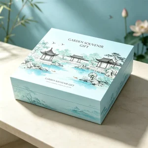 Luxury Custom Lid and Base Gift Box Chinese Style Rigid Gift Box Packaging for Tea Mooncake Food Gift Pack