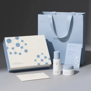 Luxury Custom Logo Cosmetic Packing Boxes and Bags for Small Businesses for Skincare Products with Embossing Printing Handling