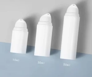 Luxury Custom Logo PP Airless Pump Bottle 15ml 30ml 50ml with Snap Lock Spout for Lotion Cosmetic Packaging