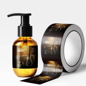 Luxury Custom Waterproof Logo Cosmetics Vinyl Label Gold Foil Shampoo Stickers Roll Printing Packaging Labels for Lotion Bottle