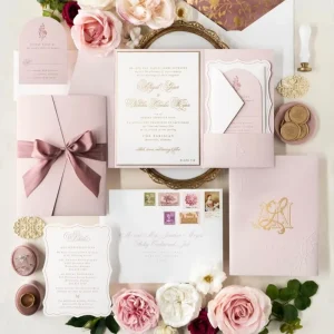 Luxury Custom Wedding Invitation Suite Elegant Full Set for High End Wedding Venues and B2B Clients with Fast Bulk Delivery
