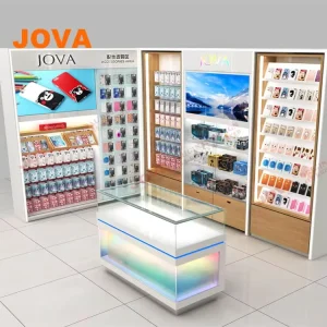 Luxury Customized Display Stand for High end Phone Accessories Display Cabinet