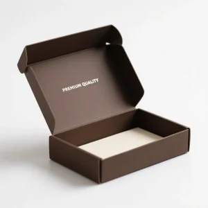 Luxury Customized Gold Foil Brown Cardboard Corrugated Gift Packaging Box For Shipping And Gift Packaging