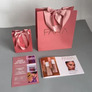 Luxury Customized Logo Brand Series Packaging Set Business Brochure Card Flyer for Cosmetics Business