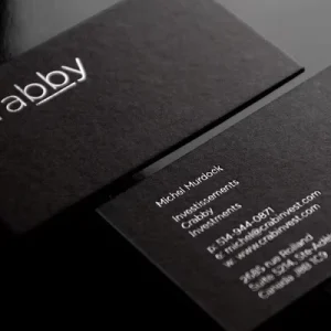 Luxury Customized Logo Personalized CMYK Offset Printing Thick Paper Customized Business Cards Black High End Enterprise Card