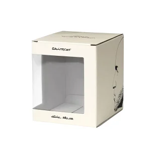 Luxury Eco Friendly Cardboard Gift Box Letterpress Printing Custom Logo Flip Cover Three Transparent PVC