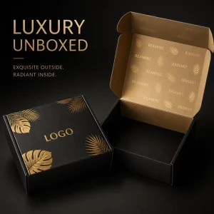 Luxury Eco-Friendly Recycled Corrugated Paper Gift Box Portable Design Custom Printed Packaging Embossing Option OEM Mailer Box