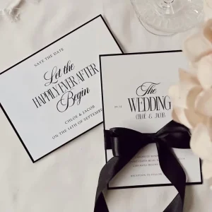 Luxury Elegant Minimalist Wedding Invitation Hochzeitseinladung Instant Download Digital Timeless UV Printed Paper Invites Card