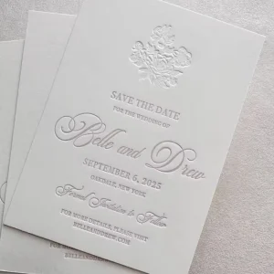 Luxury Elegant Wedding Birthday Greeting Cards Suite Durable Art Paper Digital Printing Embossing Exclusive for Wedding Event