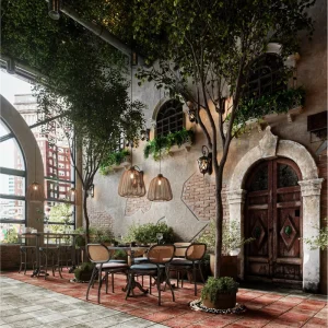 Luxury Fine Dining Restaurant Interior Design Industrial Style Bar & Bistro Furniture Custom Leather Booth Seating Project