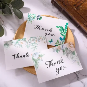 Luxury Full Color Printing Custom Logo Design Greeting Card, Thank You Card