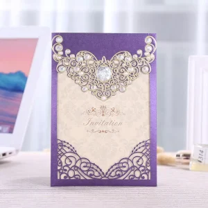 Luxury Gold Stamping Wedding Invitation Card Design Wedding Party Favors for Guests