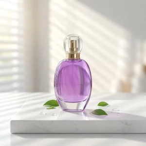 Luxury Gradient Purple Clear Empty Glass Skincare Bottle Set Cosmetic Lotion Bottles 30g 50g 50ml