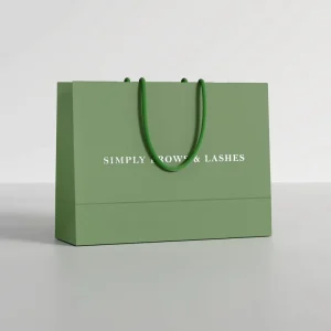 Luxury Handmade Customized Logo Shopping Handbag Hot Stamping Lamination Digital Navy Paperboard Bag Fur Clothing Shoes Gift