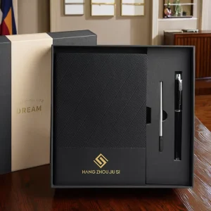 Luxury Hardcover Meeting Custom Logo Notebooks Agenda Leather Notebook Pen Sets Corporate Souvenir Gifts with Gift Box Gift Sets
