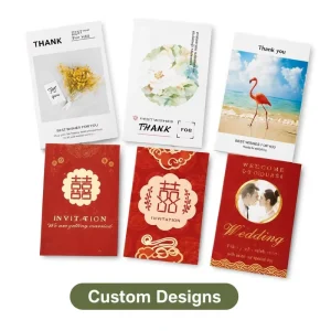 Luxury High Quality Custom Logo Personalized Business Greeting Card Premium Cardstock Traditional Wedding Invitation Cards