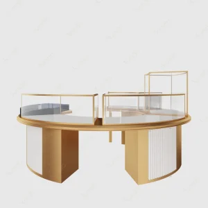 Luxury Jewelry Display Showcase with LED Lighting Waterproof Eco Friendly for Gold Jewelry Store Decor