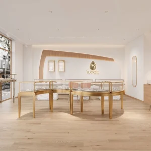 Luxury Jewelry Shop Showcase Modern Fashion Jewelry Display Case Diamond Jewellery Shop Custom Glass Jewellery Counter