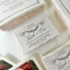 Luxury Letterpress Wedding Invitations Cotton Paper Invitation Card Embossed Personalized Design Mariage Celebration Invites Set