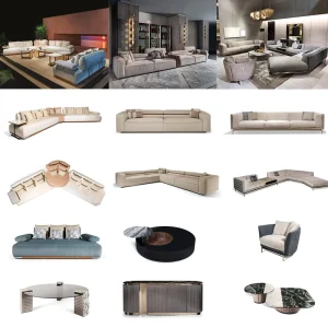 Luxury Living Room Furniture Sofa Set Villa Furniture Couch Living Room Sofa Modern Luxury Sectional Sofa