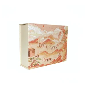 Luxury Moon Cake Box Packaging Custom Size Recyclable Square Rigid Boxes Magnetic Closure Chewing Gum