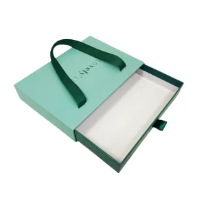 Luxury Pull Out Gift Box with Ribbon Handle Custom Logo Jewelry Perfume Packaging for Valentine Wedding Favors