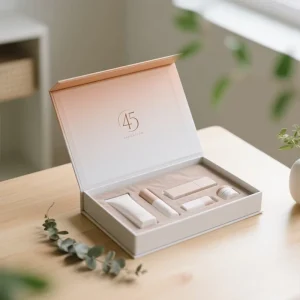 Luxury Rigid Cardboard Paper Magnetic Gift Box Recycled Materials Custom Logo EVA Sponge Liner Embossed Packaging for Eye Cream