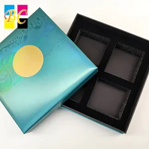 Luxury Rigid Gift Box 4 Cavity Foam Insert Custom Jewelry Boxes with logo Packaging High End UV Coating Glossy Matt Lamination
