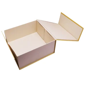 Luxury Rigid Gift Box with Decorative Trim Factory Direct Custom Logo Packaging for Jewelry Cosmetics
