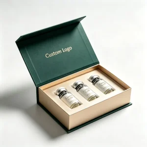 Luxury Rigid Paper Peptide Vial Packaging Box Customized Logo Cosmetic Gift Box for Peptide Bottle Magnetic Gift Box