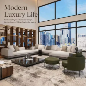 Luxury Villa Penthouse 3D Interior Design Rendering Service Photorealistic Space Planning Layout Customized