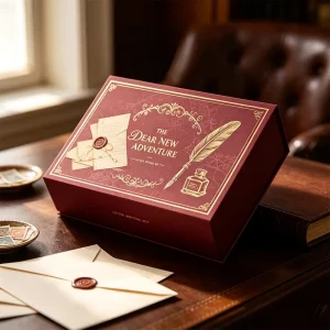 Luxury Vintage Hot Stamping Custom Gift Box Custom Boxes With Logo Rigid Gift Box Packaging for Gift Set