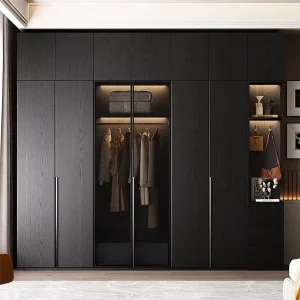 Luxury Walk in Closet System Custom Built in Wardrobe Design with Customizable Storage Solutions Factory Direct