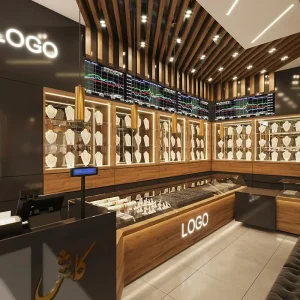 Luxury Watch Jewelry Bill Counter Jewelry Showcase Display Cabinet Watch Case Shop Shelf for Shop Glass Display Cabinet