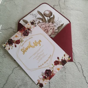 Luxury Wedding Invitation Cards Custom Designed with Luxury letterpress hot Foil Stamping emboss deboss